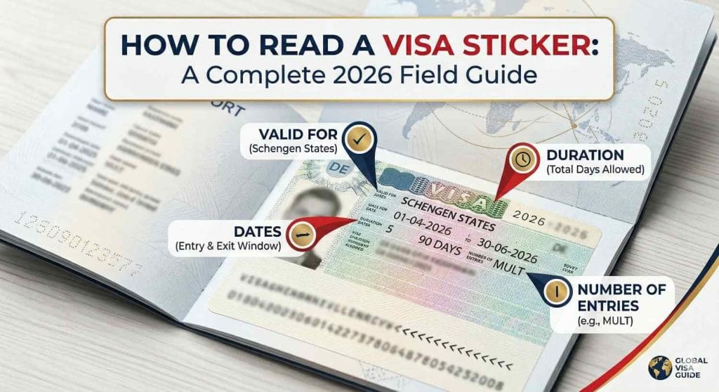 How to Read a Visa Sticker